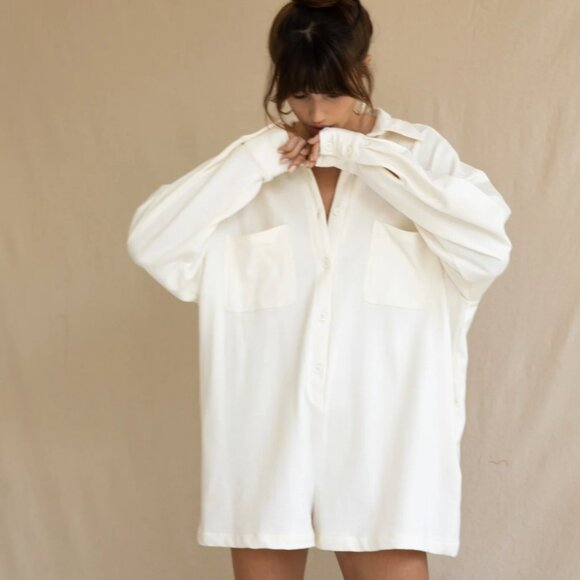 BAHHGOOSE DAI JUMPSUIT oatmeal XS (But very oversized - more of a Medium) - Picture 2 of 3